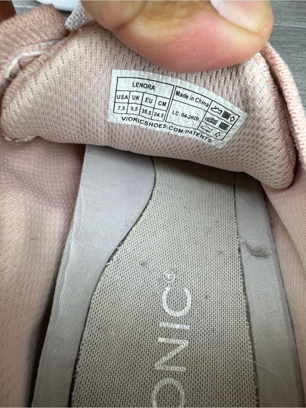 Vionic Blush Pink Lenora Leisure Supportive Walking Shoes Women Sz 7.5M US/38EU - Picture 5 of 13